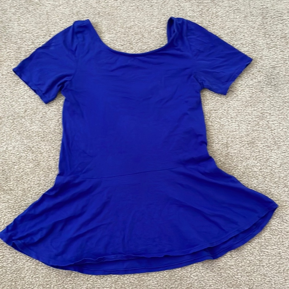 Babaton aritzia blue top (deep back opening) - Picture 1 of 4